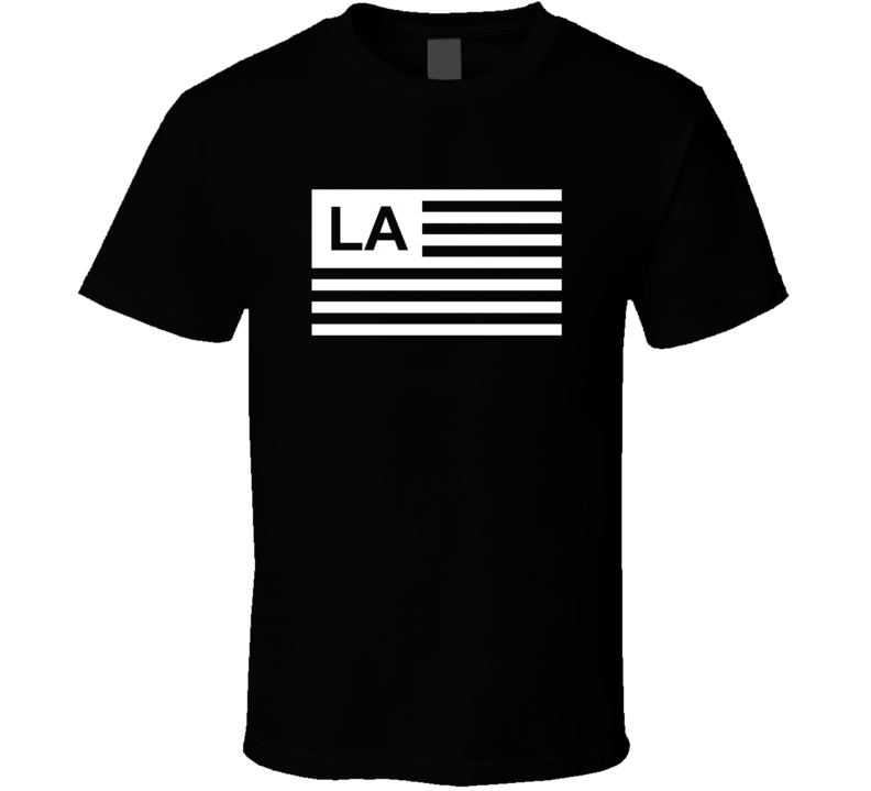 American Flag Louisiana LA Country Flag Black And White T Shirt