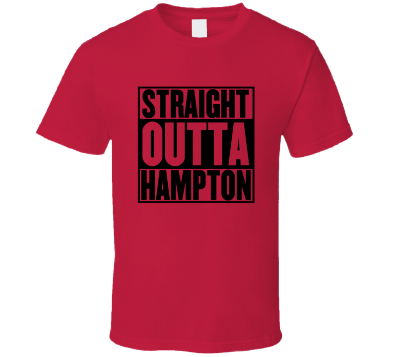 Straight Outta Hampton Custom 2 Black T Shirt