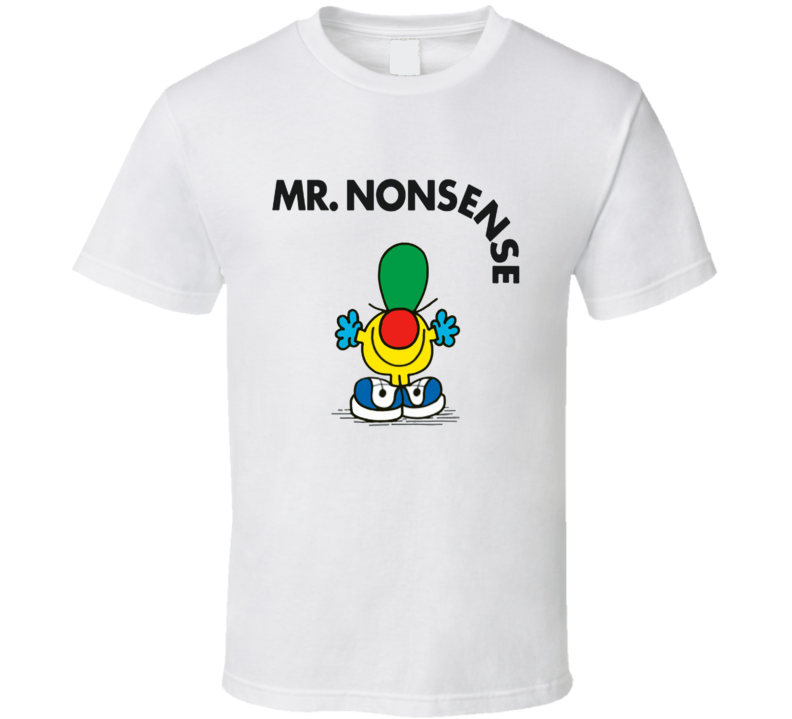 Mr Nonsense Character From Mr Men Book Series Fan T Shirt
