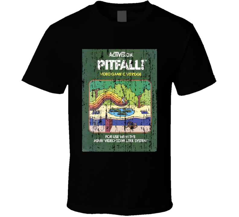 Activision Pitfall Vintage Atari Video Game Box Cool T Shirt 
