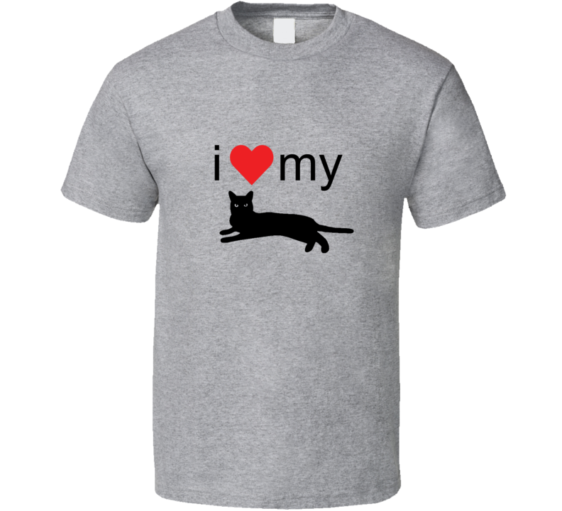 I Love My Cat Version 2 Custom T Shirt