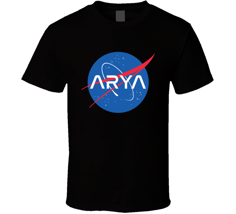 Arya NASA Logo Your Name Space Agency T Shirt