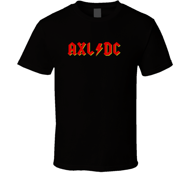 AXL/DC Lightning Bolt With Yellow Band Collaboration Music T Shirt