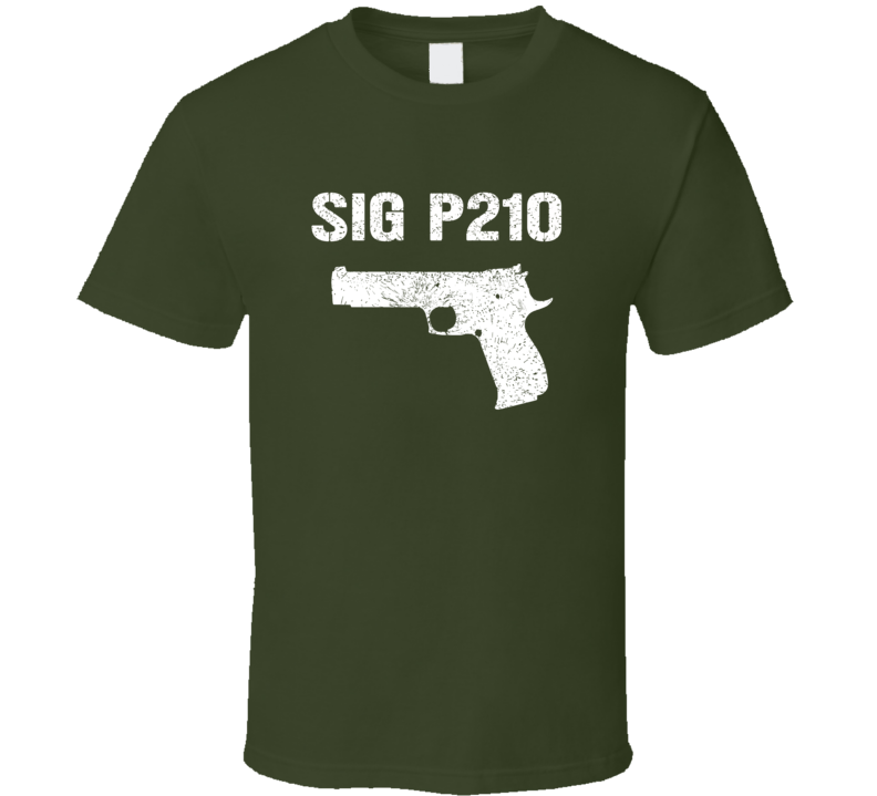 Sig P210 Pistol Military Distressed T Shirt