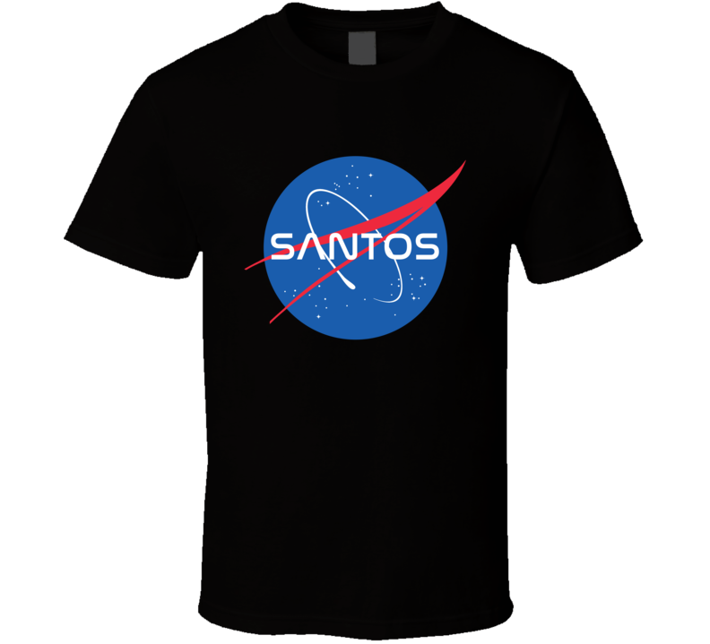 Santos NASA Logo Your Name Space Agency T Shirt